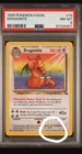 Dragonite PSA 8 Fossil Red logo 3rd print 1999-2000 copyright 19/62 Mislabelled