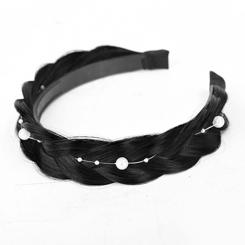 Wide-brimmed Korean Style Hair Hoop Fishbone Braid Wig Headband Twist Hairbands - Picture 4 of 5