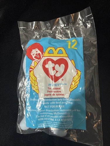Ty Teeny Beanie Baby 1998 Peanut the Elephant #12 McDonald’s Happy Meal Toy SEAL