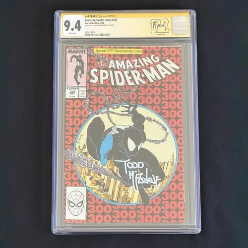 Marvel Comics Amazing Spider-Man #300 CGC 9.4 NM Signed by Todd McFarlane 1988