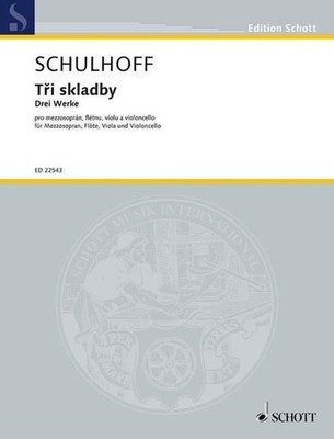 Drei Werke Mezzosopran, Flöte, Viola und Cello (Fortgeschrittene) Schulhoff für Mezzo