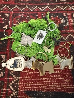 Lot Of Vintage Scottie Dog Keychains