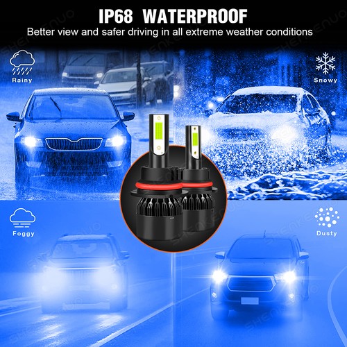LED Headlight Bulb High/Low Kit 9007 HB5 8000k For 1987-2004 Ford F150 F250 F350 - Picture 8 of 13