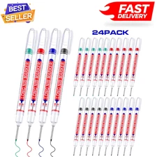 6/10/24 Pieces Deep Hole Marker Pens 20 mm Deep Drill Hole Long Nib Marker Multi