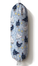 Moanlor Art Chicken Grocery Bag Holder,Animal Extra Large, Chickens Blue