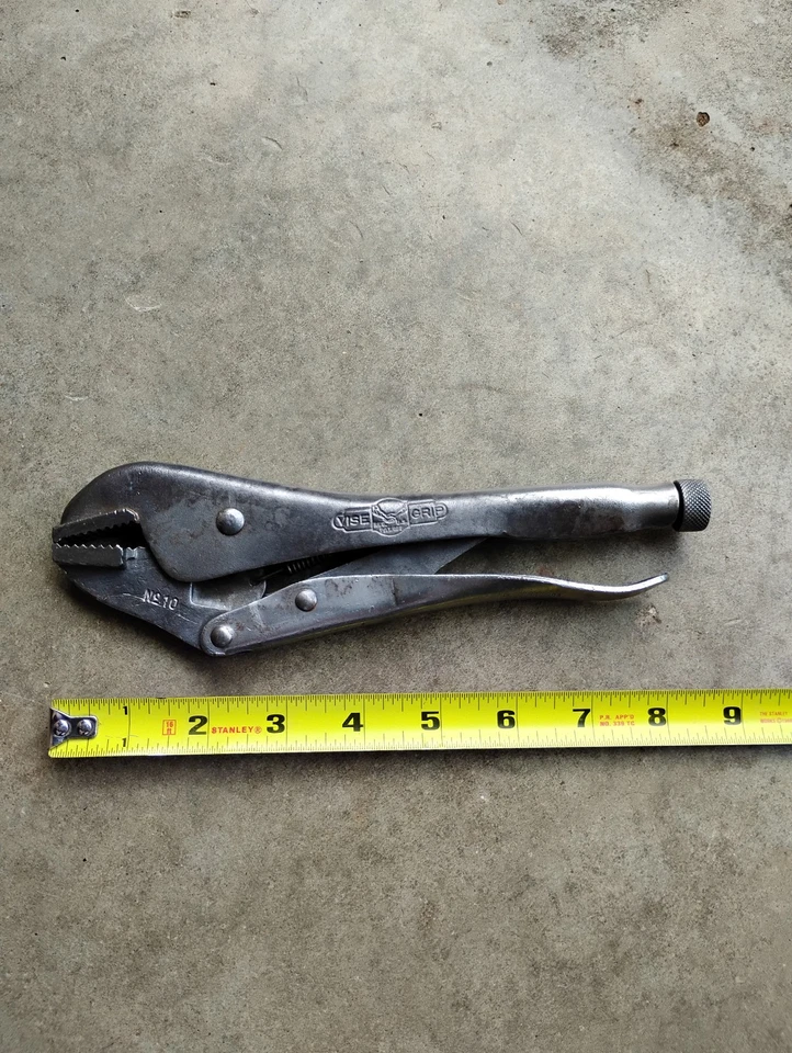 Vng Early Petersen Dewitt Vise Grip No.10 Pre Lever Locking pliers made in USA - Image 3 of 4