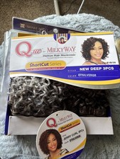 Que by Milky Way Human Hair Shortcut Series Color P1B/30 Jerry Curl 3 pcs Slv