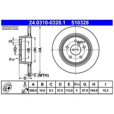 2x Bremsscheibe hinten für Mercedes C-Klasse C204 W204 S204 E-Klasse | 26234332