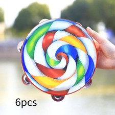 6 Pieces Tambourines Rhythm Educational Handheld Bell for Kids Adults Percussion