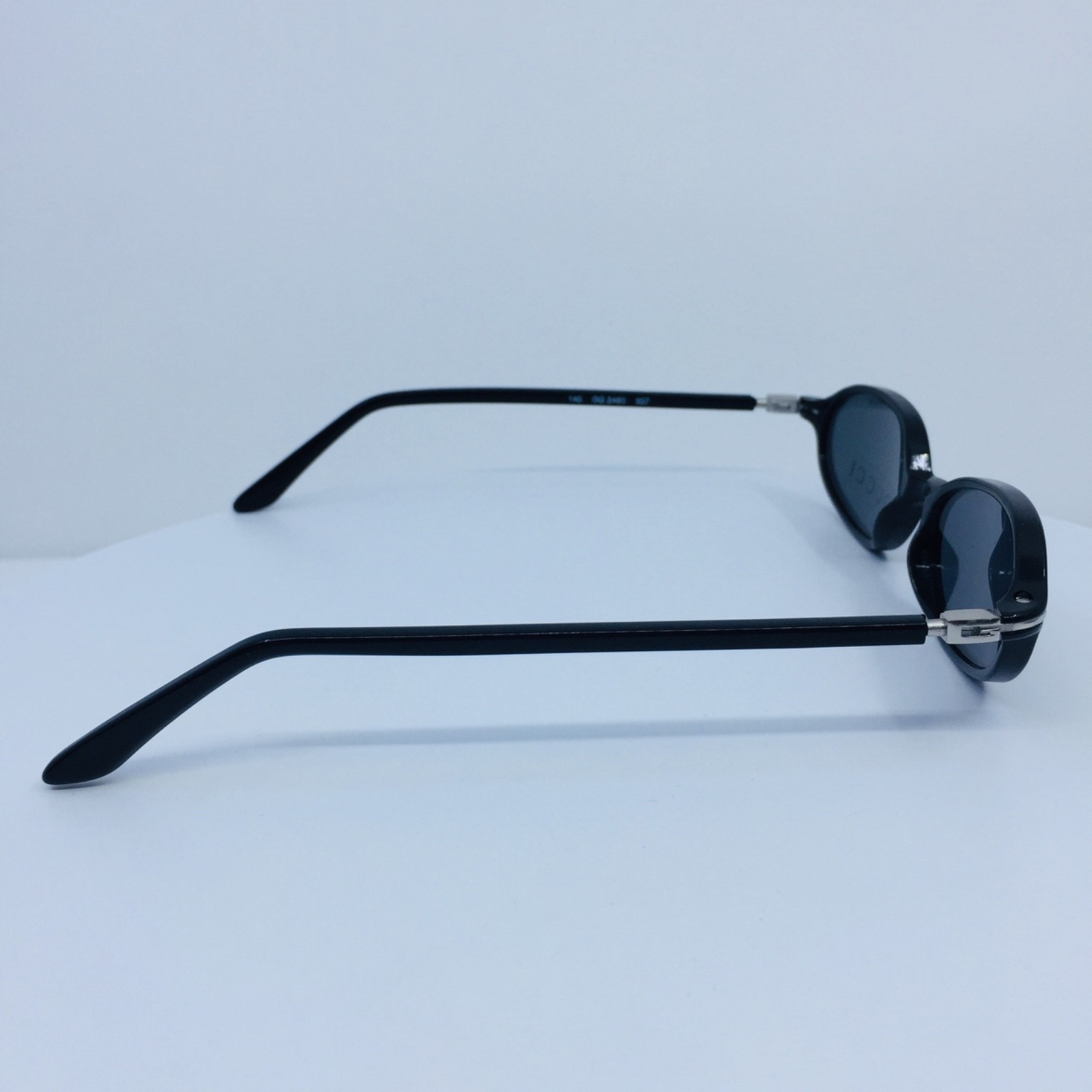 New Vintage GUCCI 2460 Sunglasses GG 2460 C. 807 Shiny Black 48-15mm Made Italy thumbnail 6