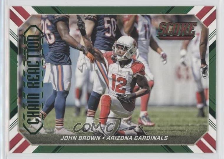 2016 Score Chain Reaction Green John Brown #5 7gl