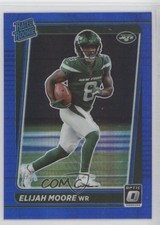 2021 Panini Donruss Optic Rated Rookie Blue Hyper Prizm Elijah Moore #216 0b3