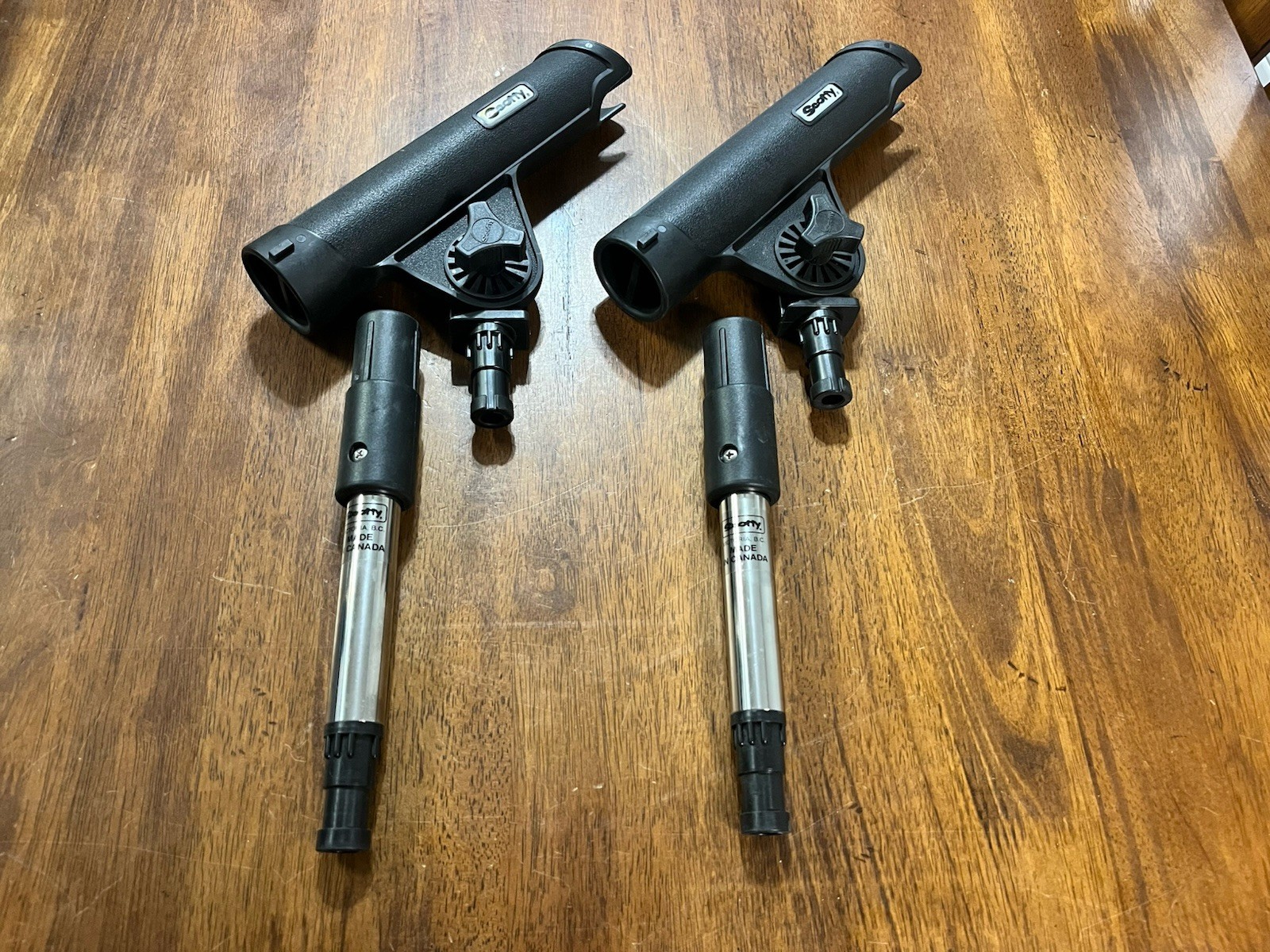 Scotty Rodmaster II Fishing Rod Holder Black 349 & Height Extenders 254, 4pc Set