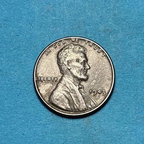 (1) Beautiful Vintage 1943-P Lincoln Steel Cent/Penny CHOICE VF-VERY FINE