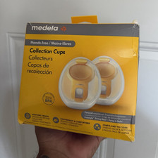 Medela Hands-Free Collection Cups Breast Pump Parts Clear/Beige