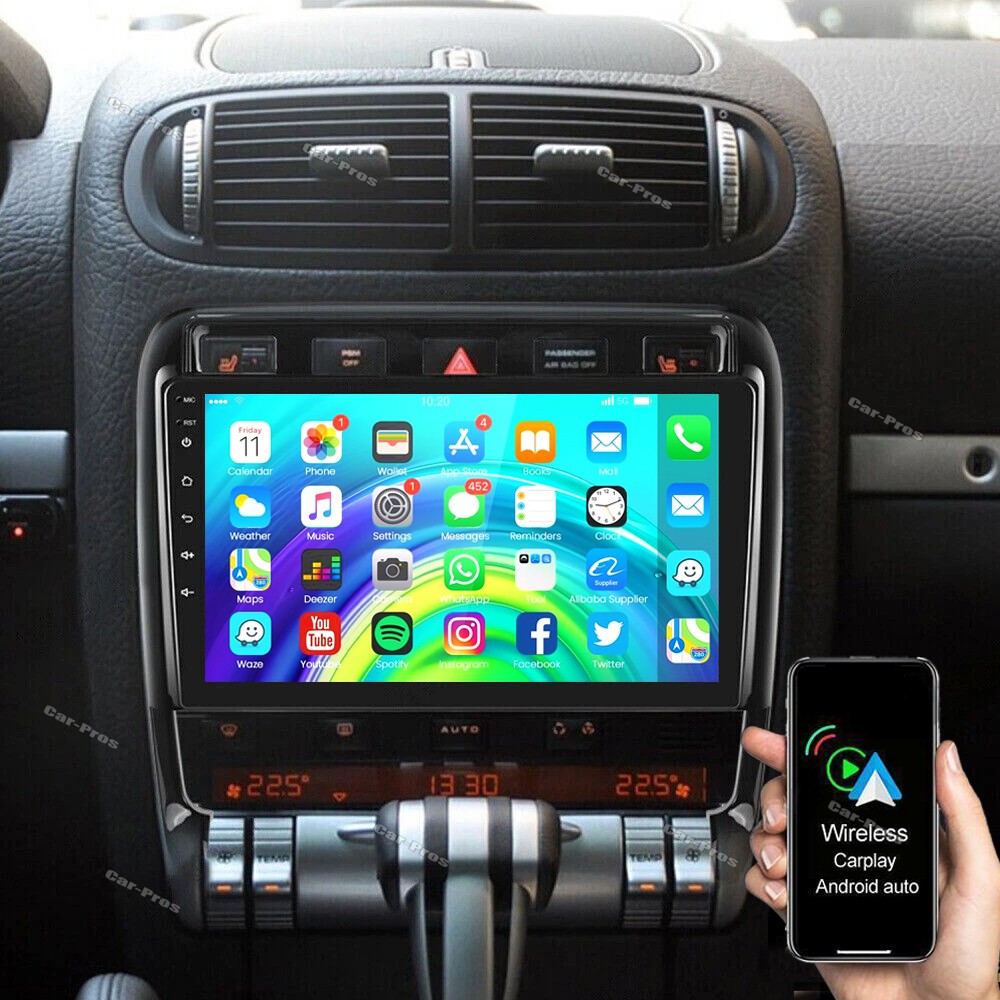 For Porsche Cayenne 2002-2010 Android Auto Apple Carplay Car Stereo Radio GPS FM