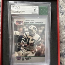 1990 Pro Set Super Bowl XXV Silver Anniversary Joe Namath #34 for
