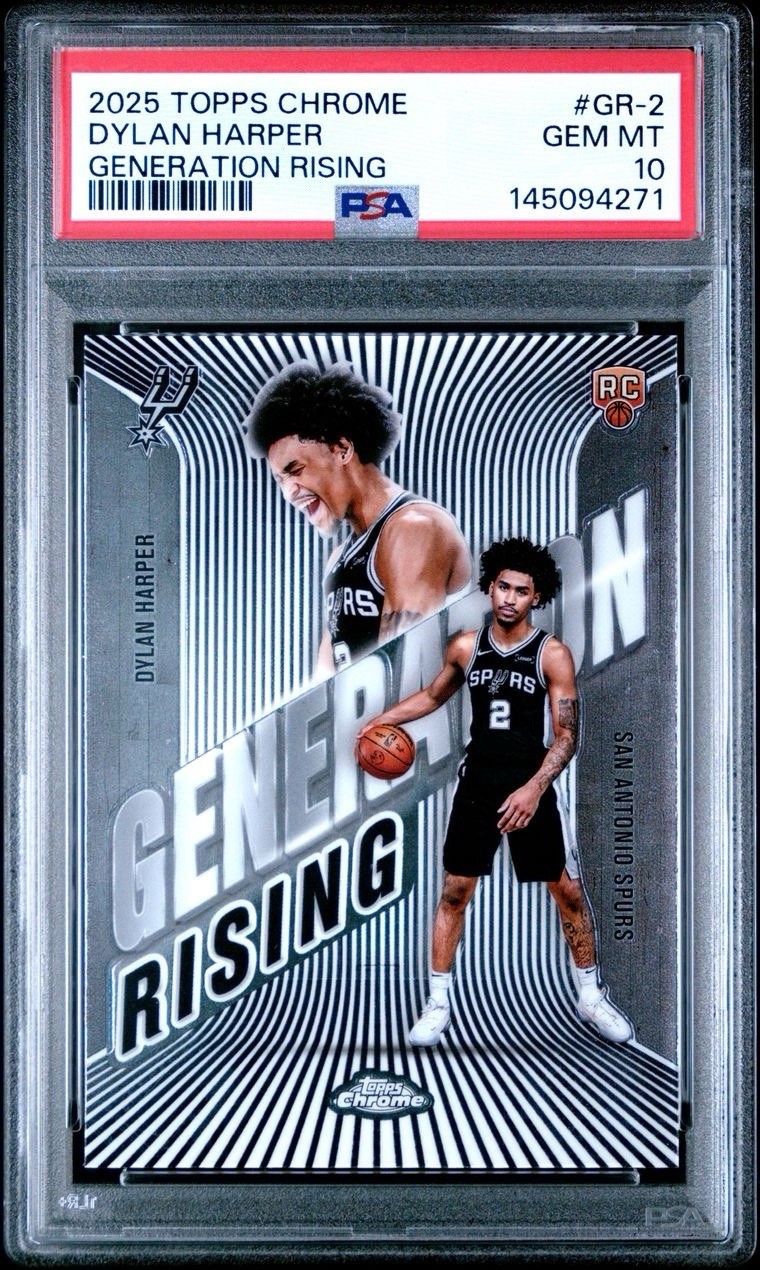 2025 Topps Chrome Basketball GR-2 Dylan Harper Generation Rising PSA 10 GEM MINT