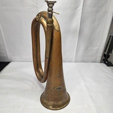 Vintage Brass Bugle Horn Cavalry Trumpet Made in Pakistan Military Decor