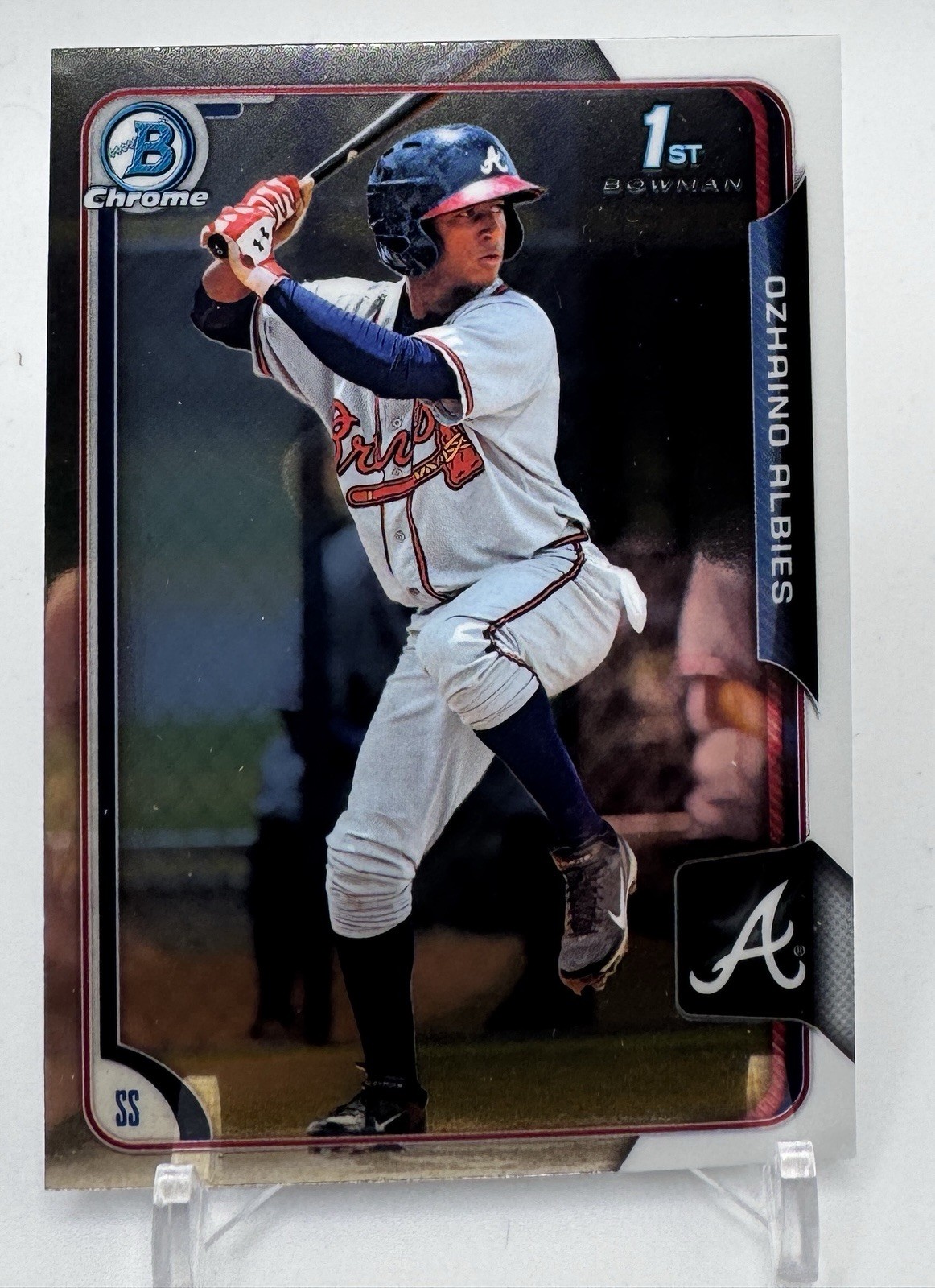 OZZIE ALBIES 2015 Bowman Chrome 1st 💥 BP71  Braves RC 💎 MINT dut