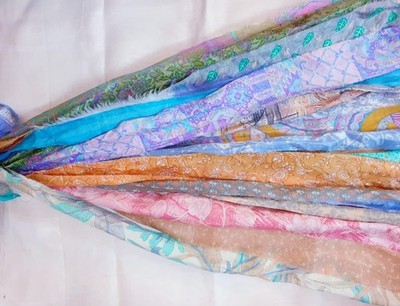 ABB 21 Yards Pastel Silk Ribbon Tassel Skeins for Crafts & Scrapbooking
