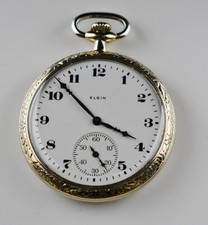 1924 Elgin 7 Jewel Open Face Pocket Watch WATCH459