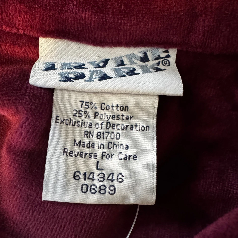 De Colección Irvine Park Terciopelo Terciopelo Camisa Para Hombre L Retro Años 70 80 Estilo Mobster Polo Nueva Foto 3 de 4