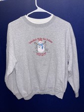 Vtg 90s Grandma Grandkids Christmas Sweatshirt M Holiday Snow Vaporwave 80s MCM