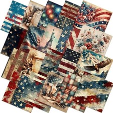 Ten-Square Patriotic USA Independence Day Layer Cake Fabric Precuts M531.62
