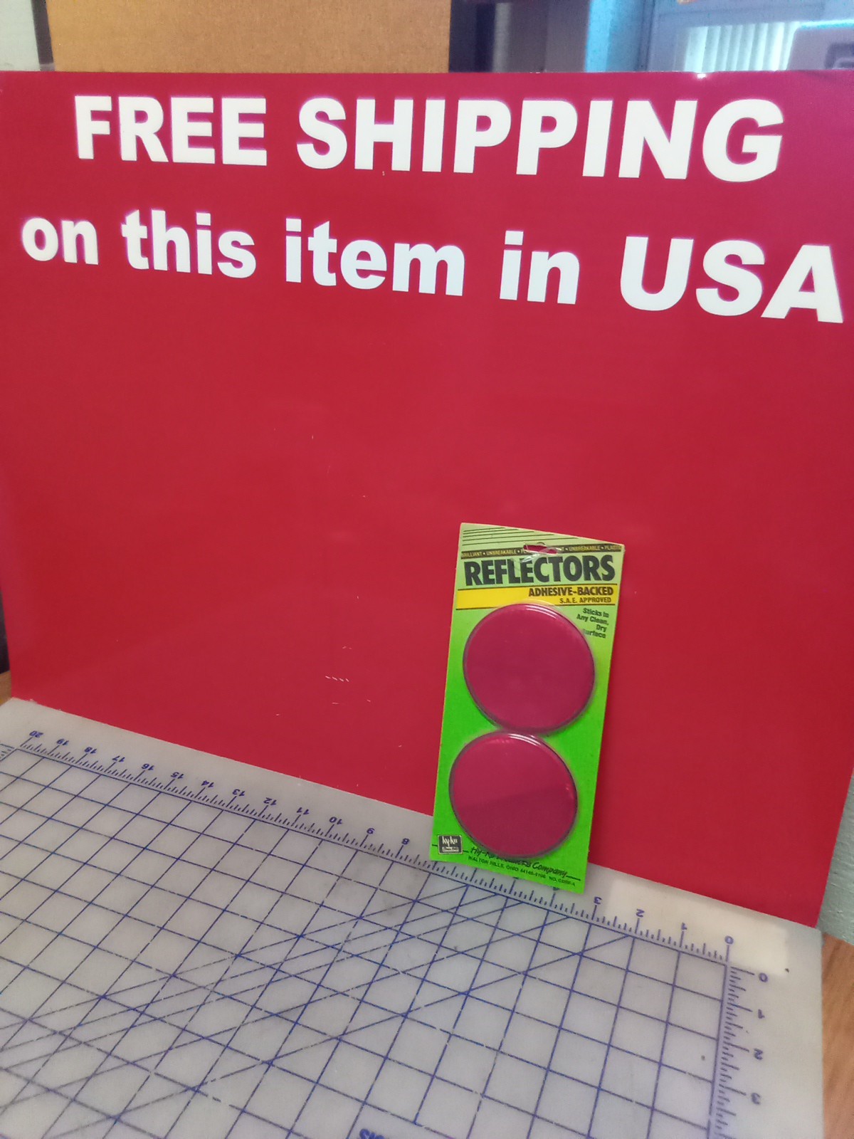 Hy-Ko   CDRF-4 Adhesive Backed S.A.E. Approved Reflectors 2 Pack, New Old Stock,