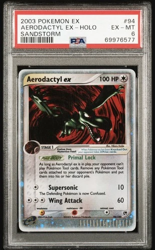 Pokemon TCG Aerodactyl Ex 94 PSA 6