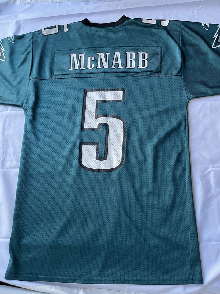 Camiseta verde vintage Reebok Philadelphia Eagles Donovan McNabb #5 NFL Foto 3 de 4