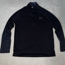 Mens UA Under Armour 1/2 Zip Tech Muscle Pullover Long Sleeve Loose Fit Polyeste