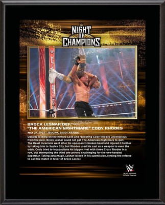 Brock Lesnar WWE 10.5'' x 13'' 2023 Night of Champions Sublimated Plaque
