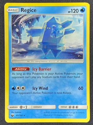 Pokémon Regice 45/168 CES Celestial Storm NM