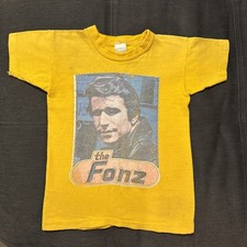 VTG 1970s The Fonz Happy Days Kids T Shirt Size 8 Sportswear Tag 100% Cotton