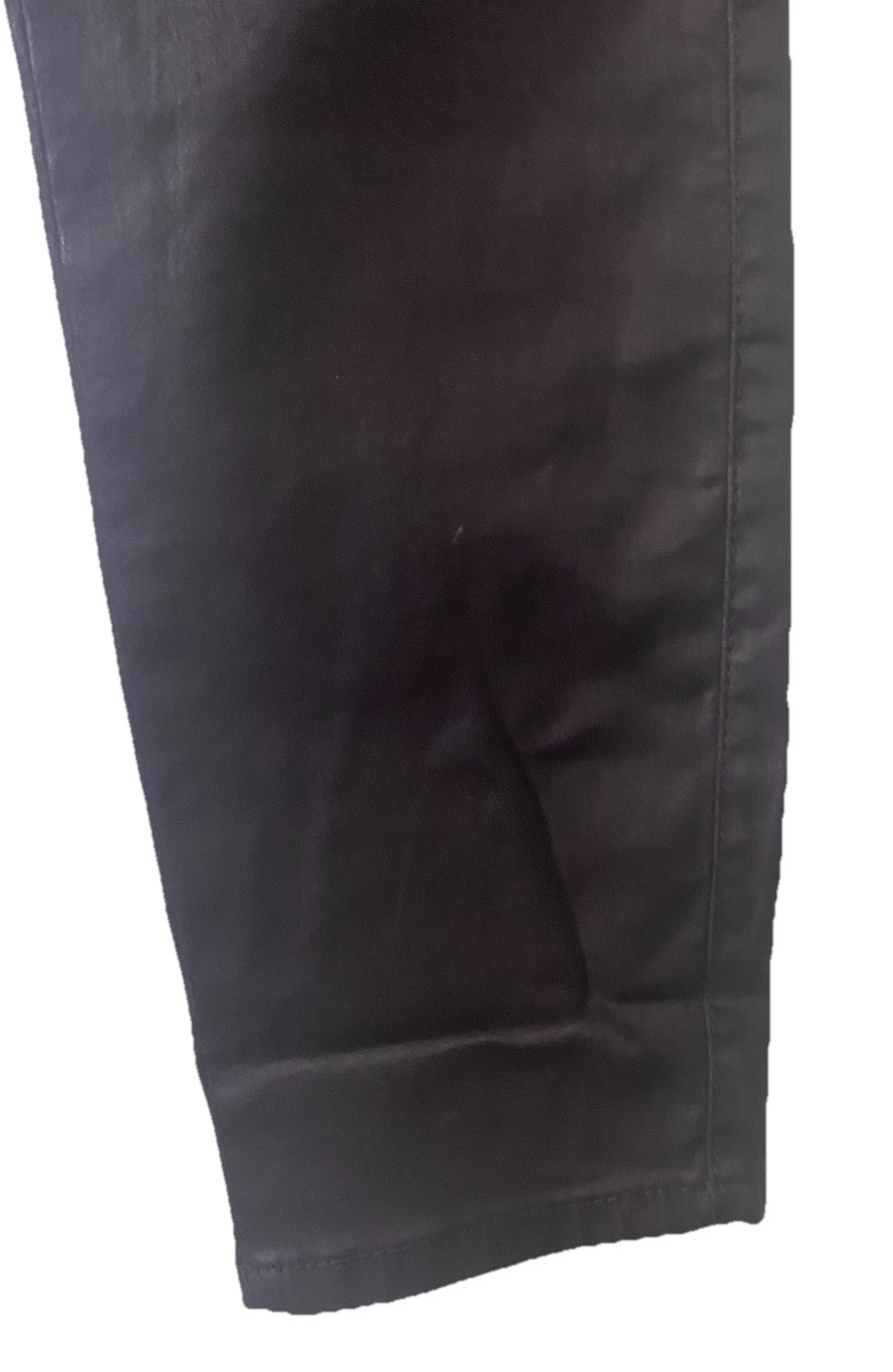 Massimo Dutti Women’s Size 8 Jeans, Faux leather Maroon Stretch,Made In Morocco. image 8