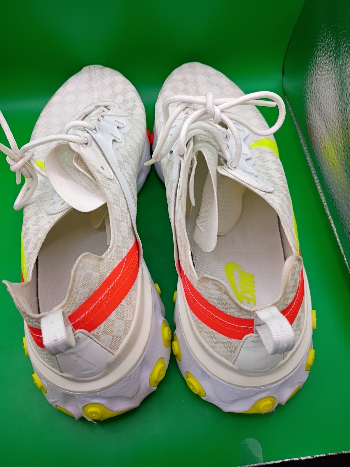 Size 13 - Nike React Element 55 Checkered White C… - image 5