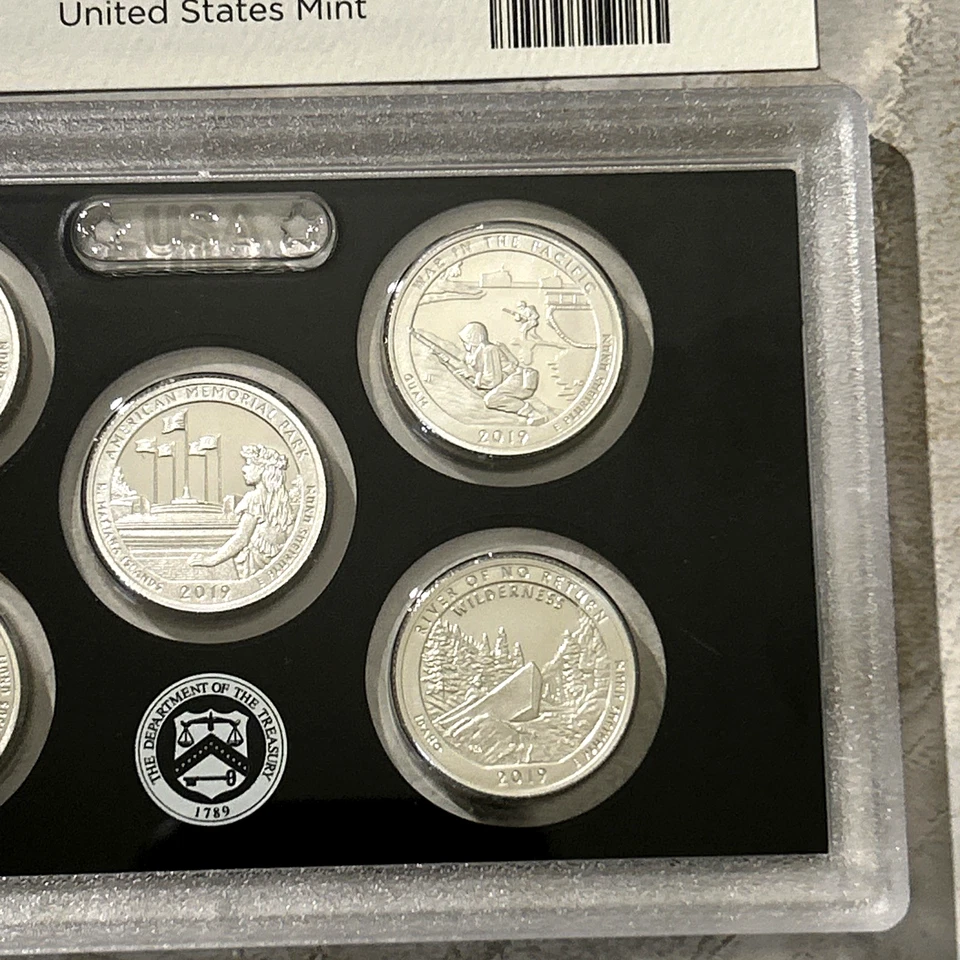 2019 S National Parks America the Beautiful Mint SILVER Proof Set No Box w CoA - Image 3 of 4