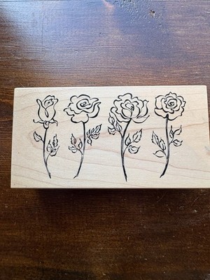Rose in Bloom Mounted Stamp by PSX K-2291 Beautiful! Flowers Spring #101