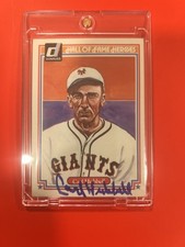 💥1983 Donruss Carl Hubbell Hall of Fame Heroes ✍️ AUTO Vintage HOF Legend💥