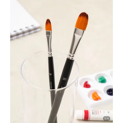 Brushes Flat Small-Large Flat Detail Craft Art Brush Painting