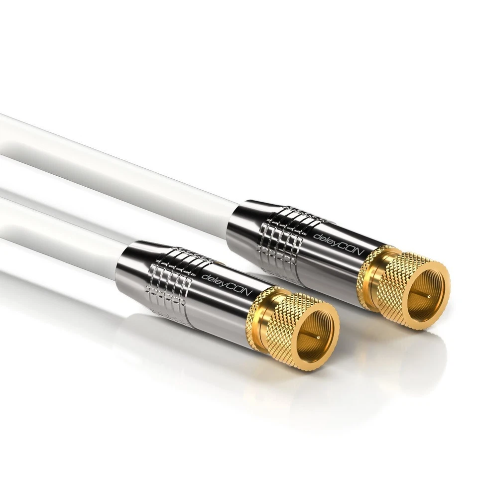 Câble antenne satellite coaxial 2 m deleyCON F vers F DVB-S/S2 4K - Photo 2/4