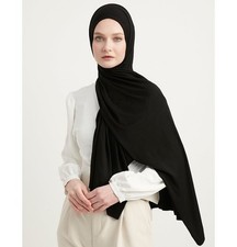 Modefa Women's Islamic Premium Jersey Hijab Shawl - Black