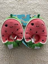 Squishmellow Kid Slippers Sz 7-8 Watermelon