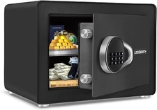 Safe for Home, 1.0 Cubic Feet Small with Removable Feet, Black 