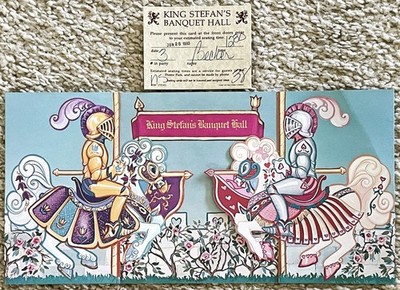KING STEFAN'S BANQUET HALL-WALT DISNEY WORLD-KID'S MENU+DINNER RESERVATION CARD