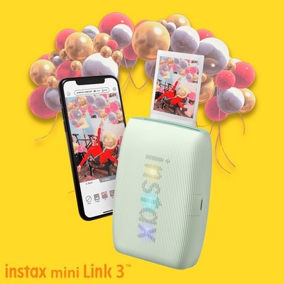 Fujifilm Instax Mini Link 3 Compact Smartphone Printer Bundle