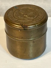 Antique Brass Embossed Violin Rosin Tin Germany Muster Gesetzlich Geschutzt