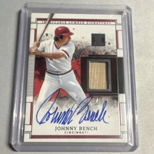 Panini Impeccable Johnny Bench Lumber Signatures Autograph Relic 2025 53/99 Reds